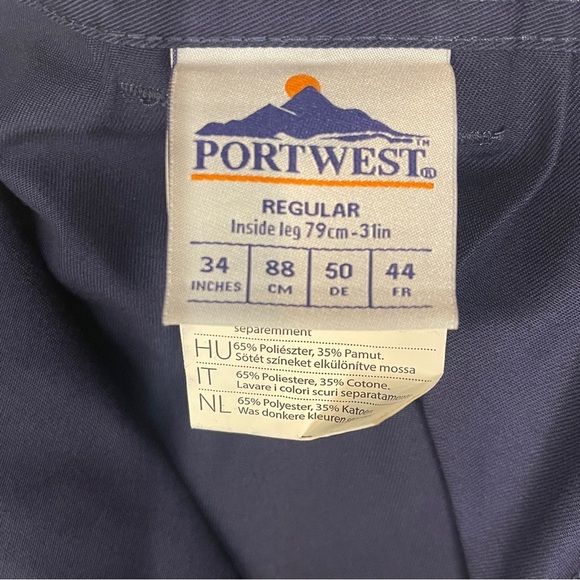 PORTWEST Men's Navy Cargo Work Pants - Size 32,34,36 & 38 - Picture 5 of 5